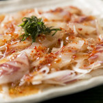 Red sea bream carpaccio