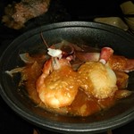 鮮魚・創作ダイニング ほいど家 - えびとイカの味噌焼き