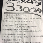 すしごはん 馬ん場 - 初めての「夜」馬ん場さんで宴会メニュー。