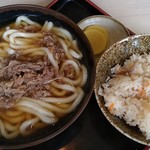 Dondon - 肉うどん(大盛)＆炊き込みご飯