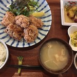 野狐庵 - 唐揚げ定食