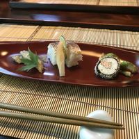 葉山 日影茶屋 - 鰤の棒寿司、稚鮎の南蛮漬け、白瓜の雷干し