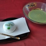 ふれんち茶懐石 京都福寿園茶寮 - [料理] 和菓子 & 抹茶 セット全景♪ｗ