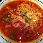 37 PASTA - 厚切りベーコンとトマトのスープ仕立てフェトチーネ