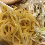 麺屋 雪風 - 濃厚味噌ラーメン。麺アップ。