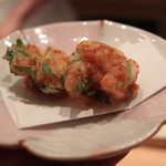 鮨 よし田 - 小柱のかき揚げ