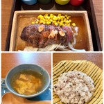 Cafe＆Dining cocola - 牛さがりステーキランチ(ドリンク付) １４００円
お客の靴を扱ったその手で御膳を運ぶのはちょっと…