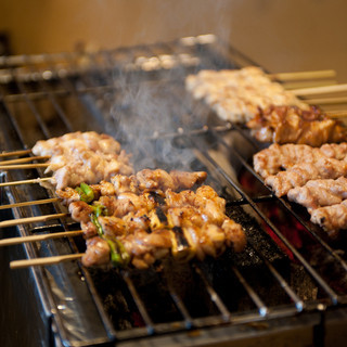 A must-try when you come to Toridan! One skewer of extremely fresh young chicken yakitori starts at 50 yen!