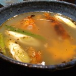 かきと旬鮮料理とおそば 開 - きんきスープ