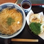 釜あげうどん  - はがまいか天うどん