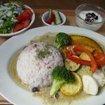 カフェベーグルチョコ - グリーンカレーセット