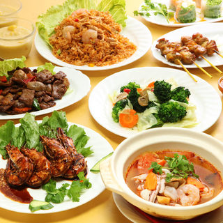 말레이시아/중국/인도/뇨냐의 4가지 요리