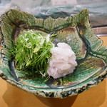 鮨松榮 - 鱧（雄）しゃぶ 九条葱