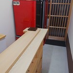 鮨舳 - 大将手作りDIYカウンター