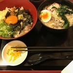 勝ち組 - たまごのり丼＋ミニうどん