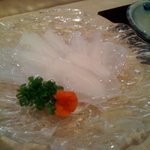 タコの刺身の盛り合わせ