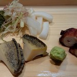 鮨 都和 - 蒸し鮑と煮蛸