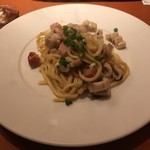 cucina Wada - アナゴとベーコンの自家製パスタ！もちもちパスタがうまうま(o´艸`)