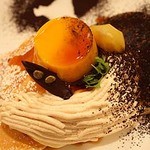 パンケーキママカフェ VoiVoi - パンプキンプリンとモンブランのパンケーキ