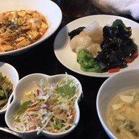 御膳房 銀座店 - 私は麻婆豆腐と海老