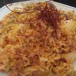 辛子堂 - ミニキムチ炒飯+軽めの味噌つけ麺の980円からミニキムチ炒飯