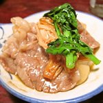 いし橋 - 春菊の緑が美しい