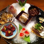 中島康三郎商店 - 蕎麦寿司他盛り合わせ