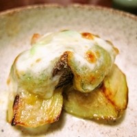 いし橋 - 先付け、なすの田楽チーズ焼き