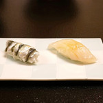 平和寿司 - 浜名湖の新子とメイチ鯛のニギリ