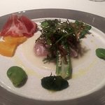 リストランテASO - 鰆のレアソテーとコッパ　新玉葱のピュレ