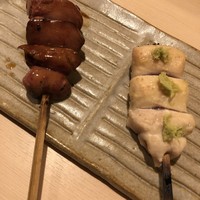 焼鳥 おみ乃 - 肝とサビ焼き