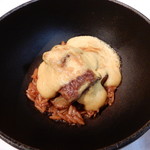 モトイ - 加茂茄子と甲殻類のリゾーニ