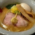 麺屋大河 - 味噌らーめん、半熟煮玉子