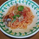 Jolly Pasta - ランチスープバー付き あさりとエビのトマトソース