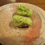 空豆の揚げワンタン