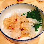 さくら - クラゲの刺身。コリコリで美味しい♪今回はポン酢でいただきました。