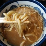 煮干し中華 八 - 濃厚なつけ汁がよく絡みます(*^￢^*)