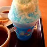 仙台コロナの湯 - かき氷練乳(ブルーハワイ)280円