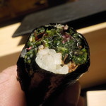 鮨 三心 - ⓰ハーブの昆布〆巻き
