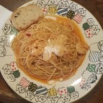 和風イタリアン創作料理 ねこのしっぽ - 海老味噌ソーススパゲティ＠850円