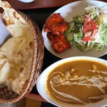 天竺薬膳 北印度料理 みらん - Ｃﾗﾝﾁ(ﾁｷﾝ)＋ﾌﾟﾚｰﾝﾅﾝ