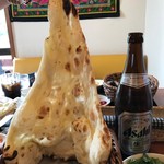 天竺薬膳 北印度料理 みらん - おかわりナン大きい