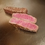 六本木うかい亭 - ヒレ肉調理中