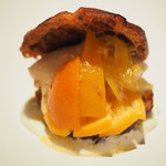 レストランエール - ランチコース 5346円 のシュー 加賀棒茶 柑橘