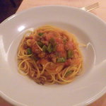 ダノイ高輪 - スパゲッティーニ 豚肉とインゲンのトマトソースでございます（2011.07）