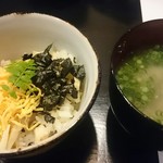 和食すがわら - タケノコご飯としじみの味噌汁。旨すぎました。
