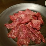 焼肉トラジ - タン、ハラミ、中落カルビ