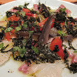 タケハーナ - 真鯛とふかしナスのカルパッチョ