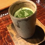 御料理 光安 - おうすの抹茶寒天