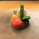 御料理 光安 - 鮮やかな京野菜